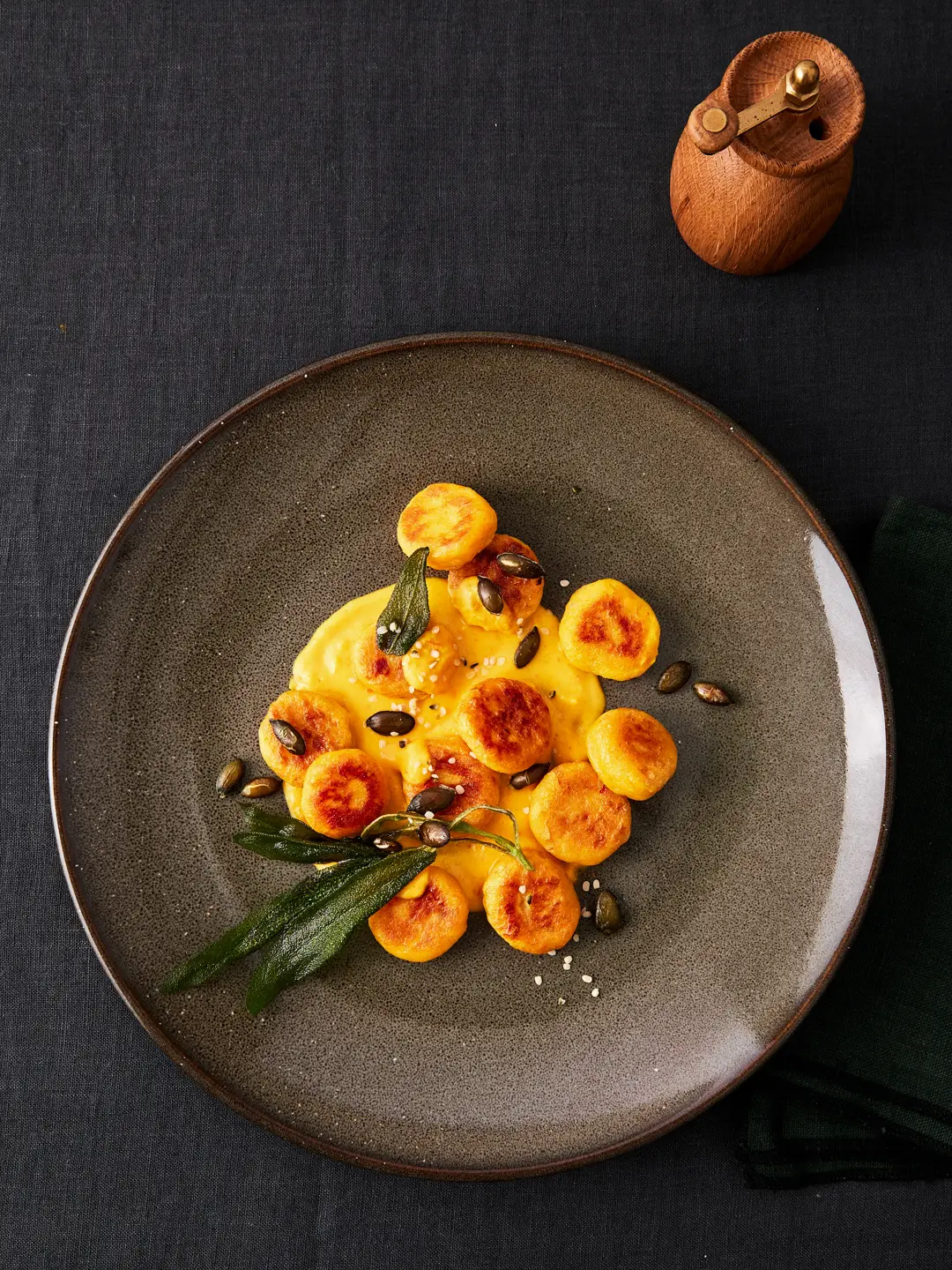 Kürbis Gnocchi Foodfotografie bio hersteller