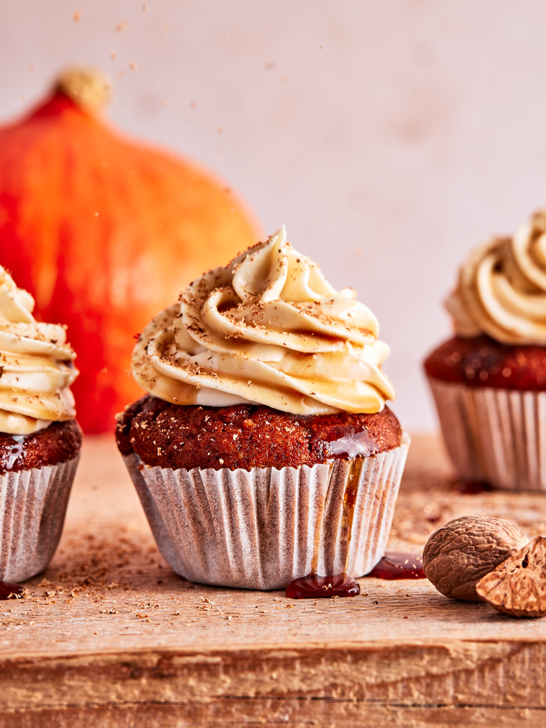 Kürbis Cupcakes - Rezeptfotografie für Rezeptplatteformen